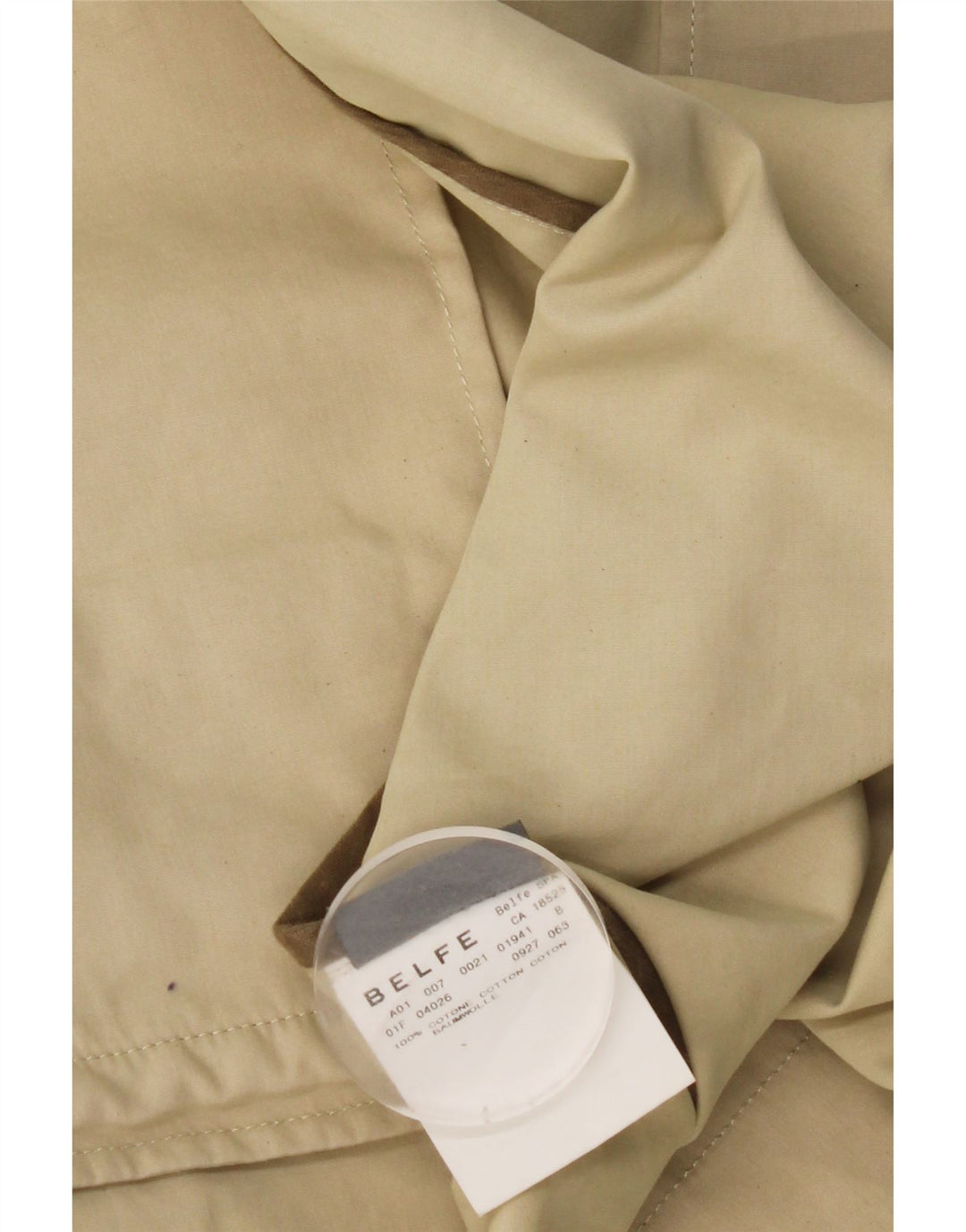 Sobretudo masculino Belfe UK 42 XL algodão bege