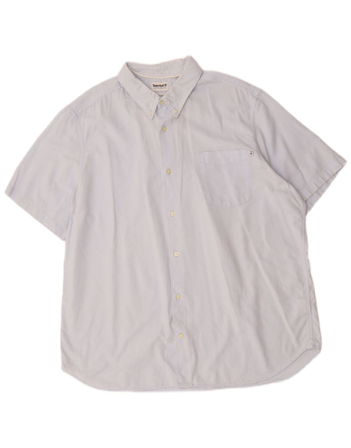 Camisa masculina de manga curta TIMBERLAND Regular Fit 3XL algodão azul