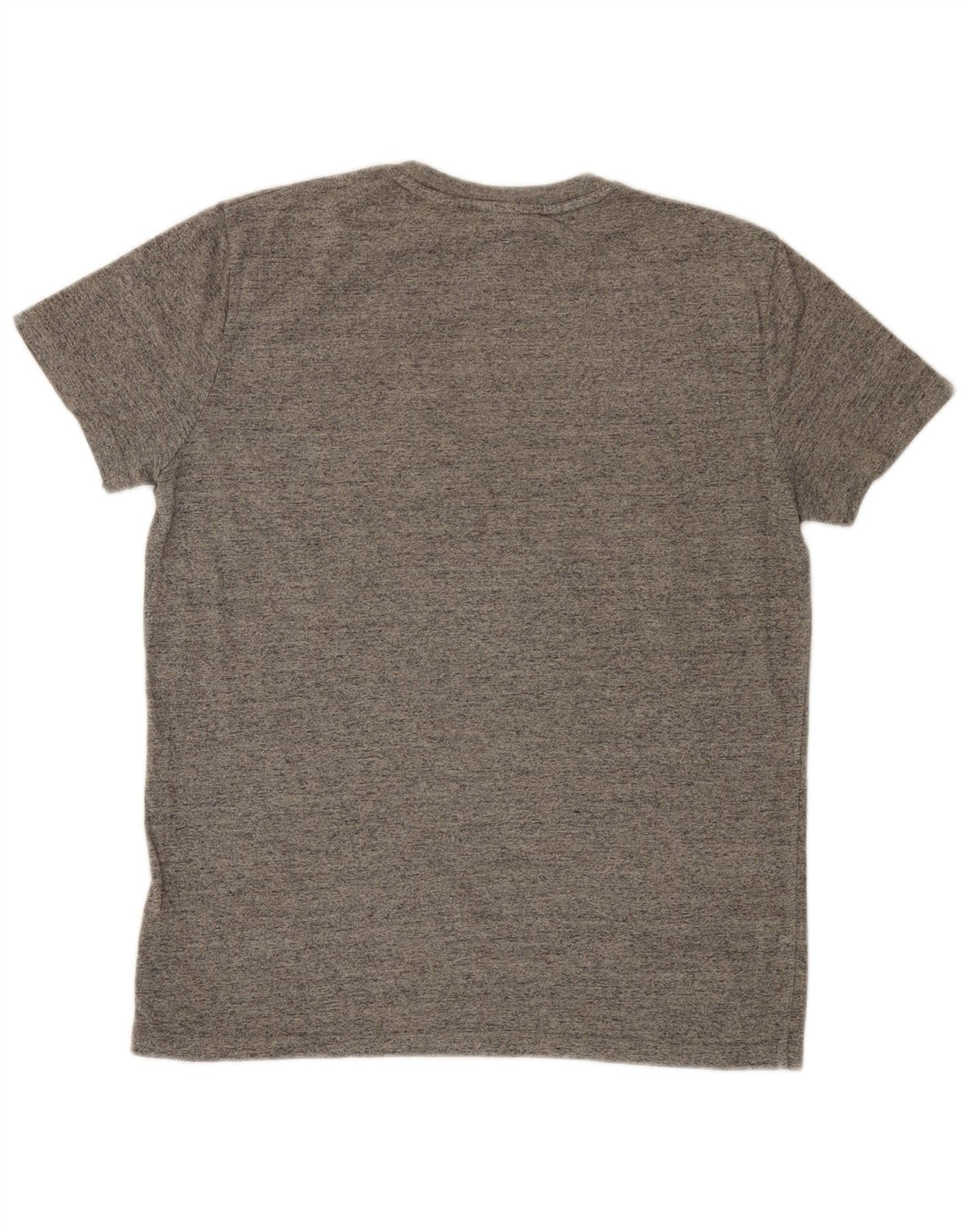 Camiseta gráfica masculina Superdry Top algodão manchado cinza médio