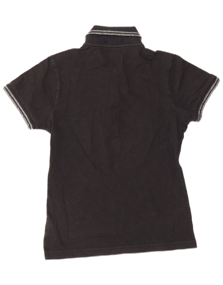 Camisa pólo feminina Fred Perry Reino Unido 10 pequeno algodão preto