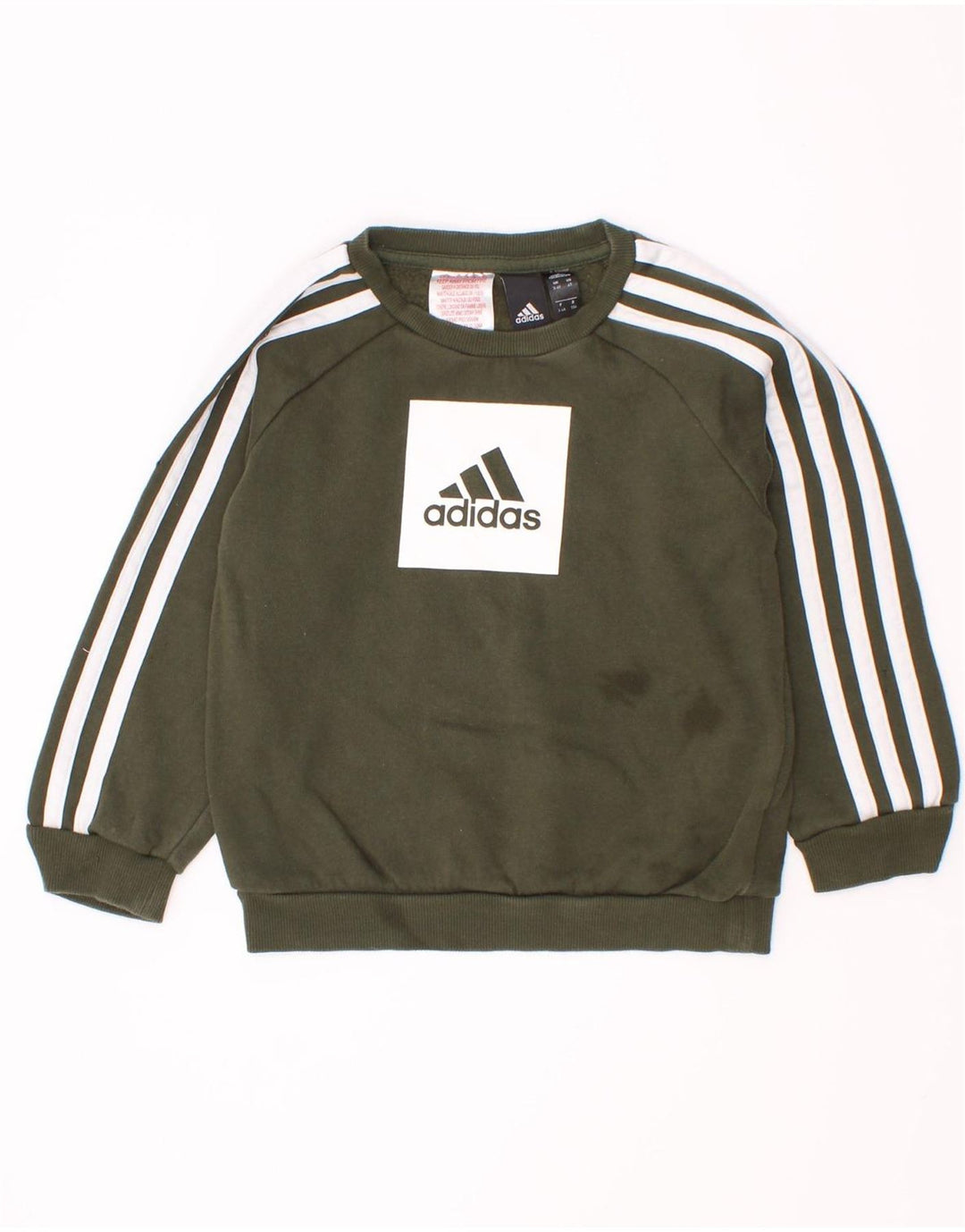 Suéter gráfico Adidas Boys 3-4 anos algodão verde