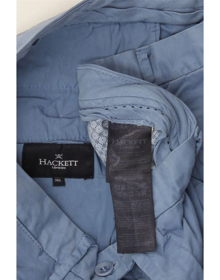 Hackett Mens Slim Chino Calças W36 L33 Azul Algodão