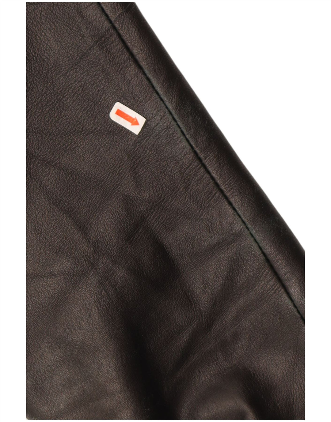 Jaqueta de couro vintage feminina com zíper IT 54 2XL couro marrom