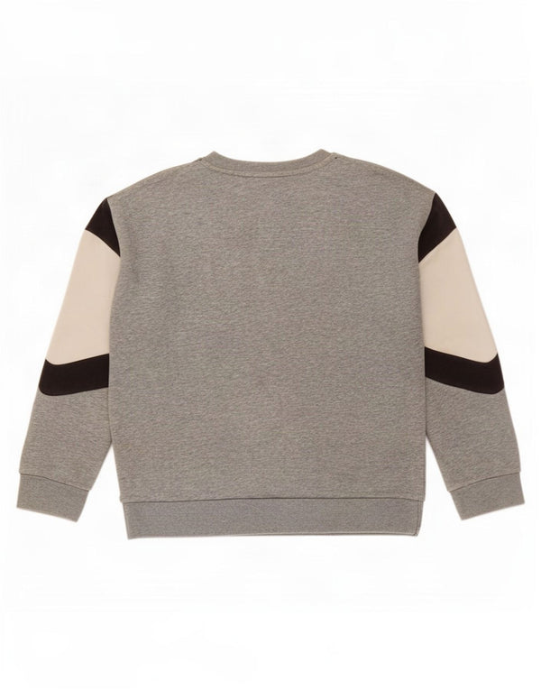 Moletom gráfico Nike Boys Jumper 12-13 anos grande cinza colorblock