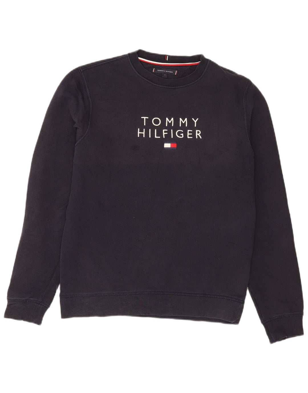 Tommy Hilfiger moletom gráfico masculino jumper pequeno algodão azul marinho