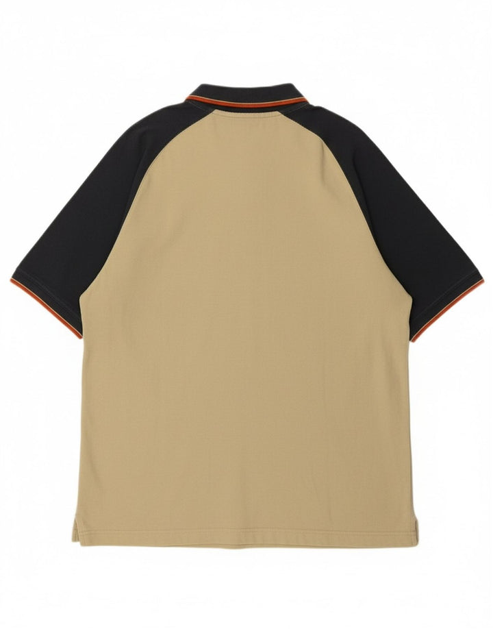 Camisa polo masculina KAPPA XL bege colorblock algodão
