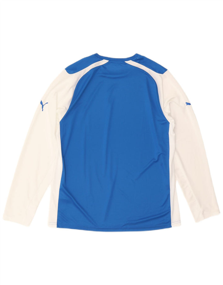 Puma Masculino Top Manga Longa XL Azul Colourblock Poliéster