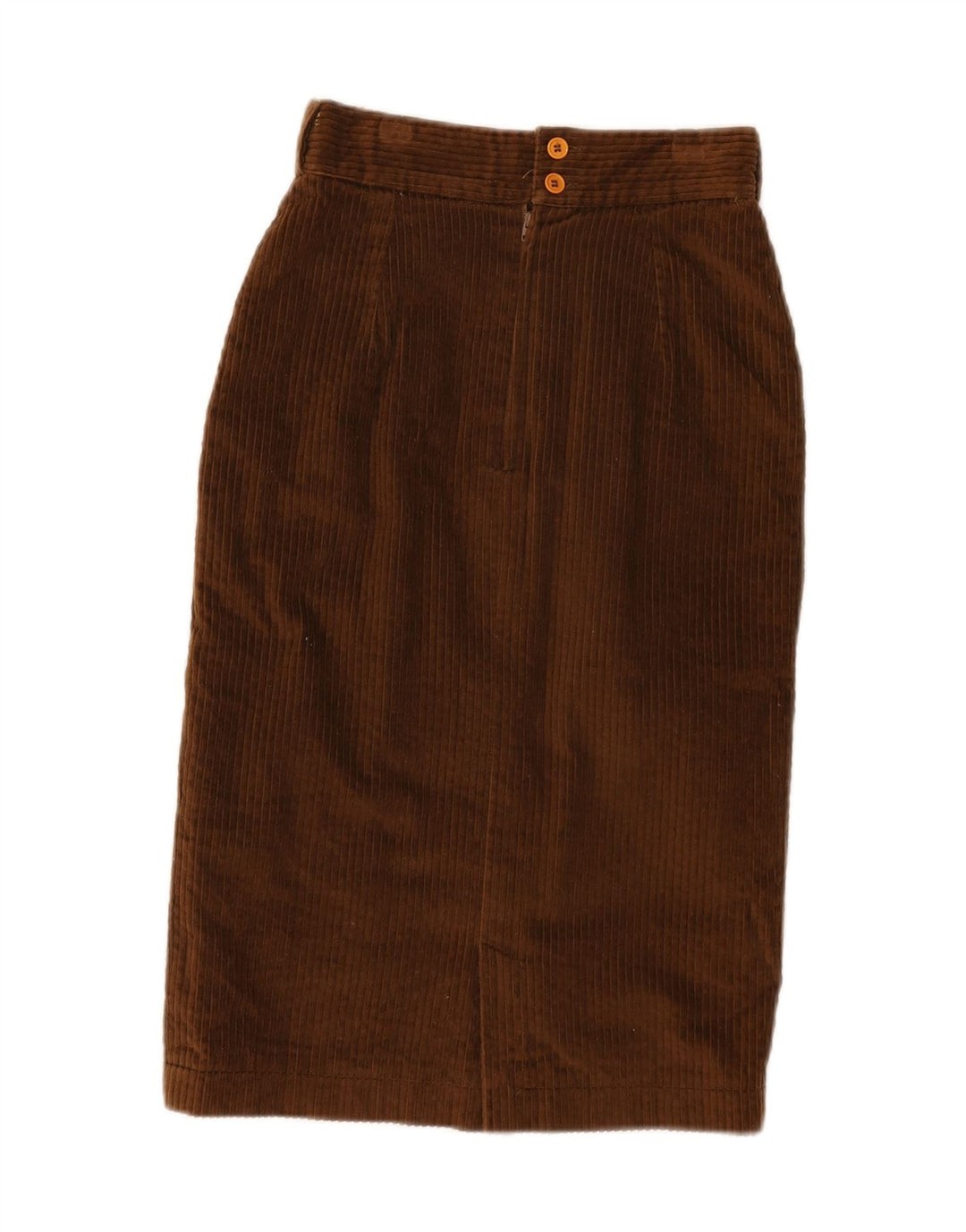 VINTAGE Womens Corduroy Skirt W24 XS Brown Cotton Vintage Vintage and Second-Hand Vintage from Messina Hembry 
