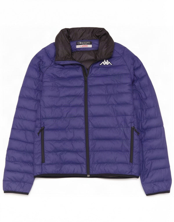 Jaqueta acolchoada masculina Kappa UK 40 grande azul marinho poliamida