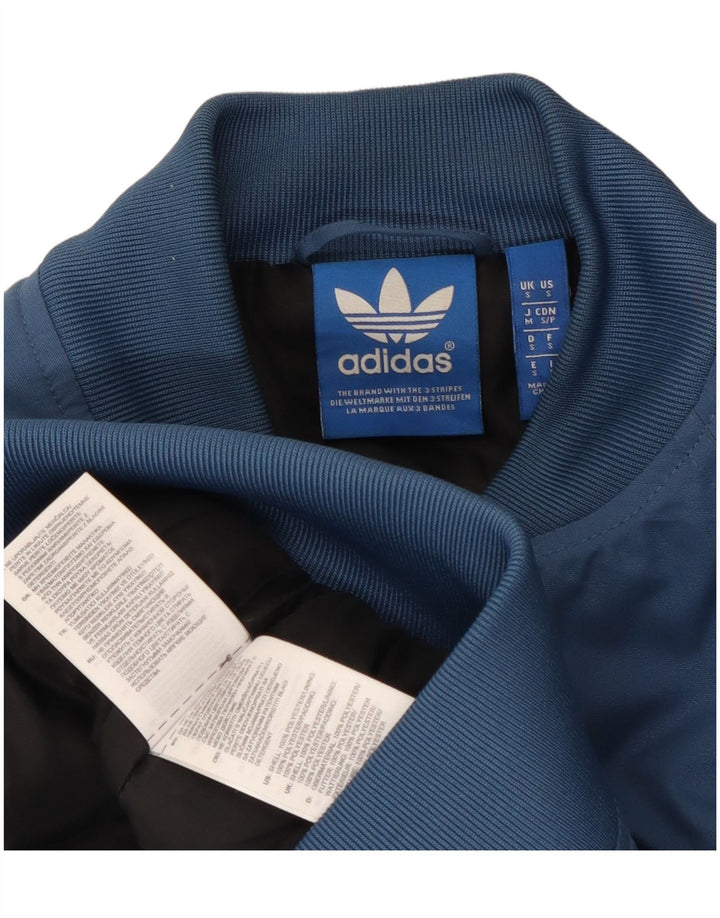 Adidas Mens Bomber Jacket UK 36 Pequeno Azul Poliéster