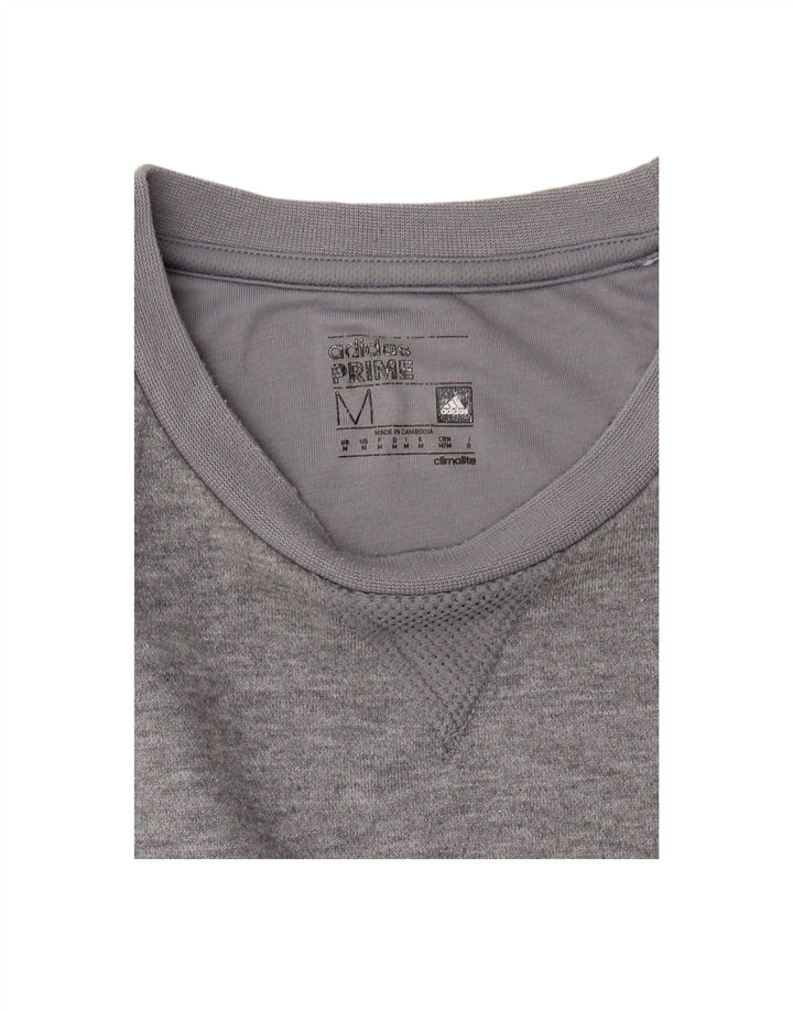 ADIDAS Mens Climalite Sweatshirt Jumper Médio Cinzento Poliéster