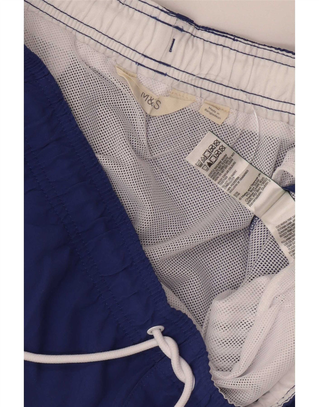 Shorts de natação masculino Marks & Spencer XL azul poliéster