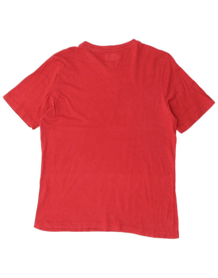 Camiseta gráfica masculina Kappa Top médio algodão vermelho