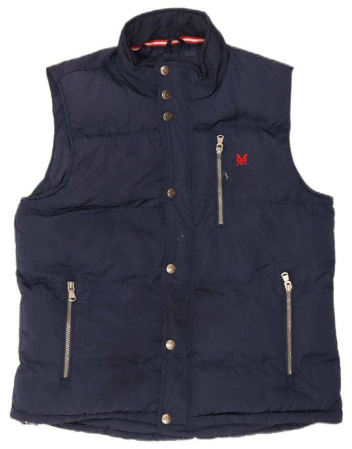 Crew Clothing Mens acolchoado Gilet UK 38 poliéster azul marinho médio