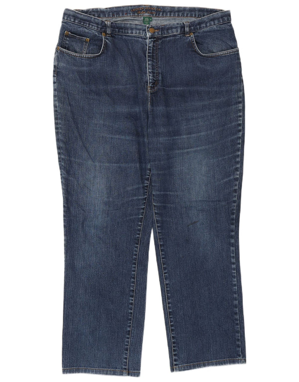 Ralph Lauren Jeans Cônicos Femininos US 18 2XL W40 L28 Azul Algodão
