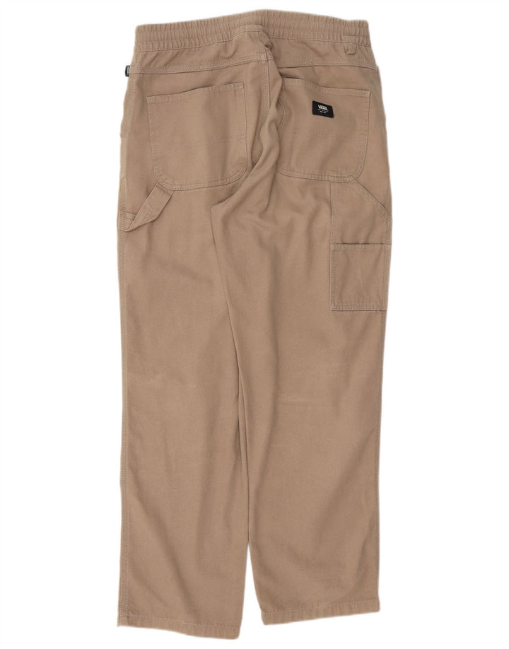 VANS Mens Straight Cargo Calças Pequenas W29 L28 Bege