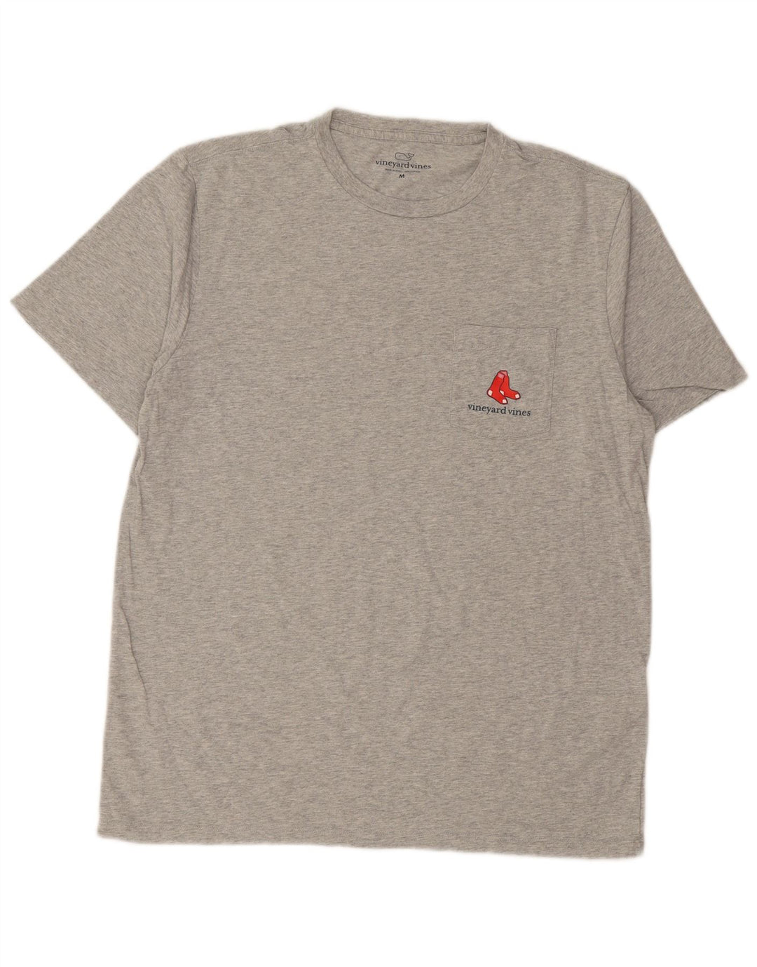 Camiseta gráfica masculina Vineyard Vines Top cinza médio algodão
