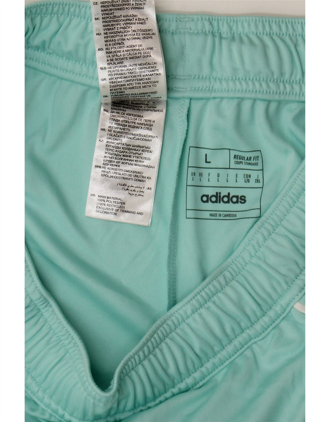Shorts esportivos masculinos Adidas Aeroready Regular Fit grande poliéster turquesa
