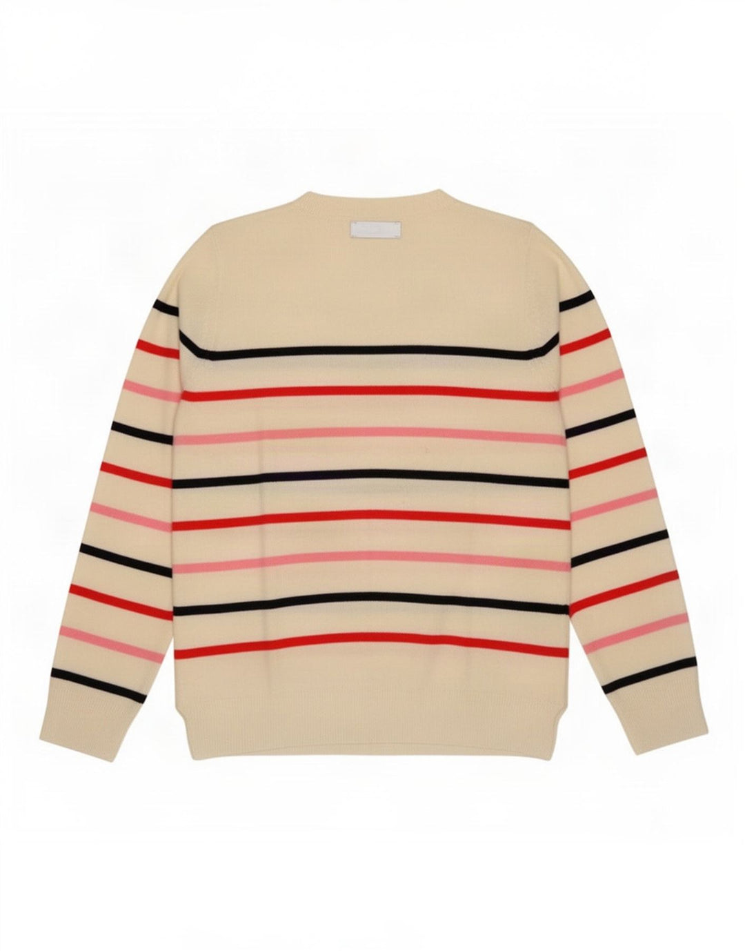 Suéter feminino Marks & Spencer com gola redonda e listrado branco médio UK 12