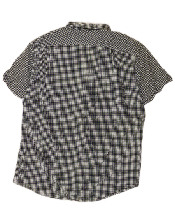 Camisa masculina de manga curta Benetton média multicolorida guingão
