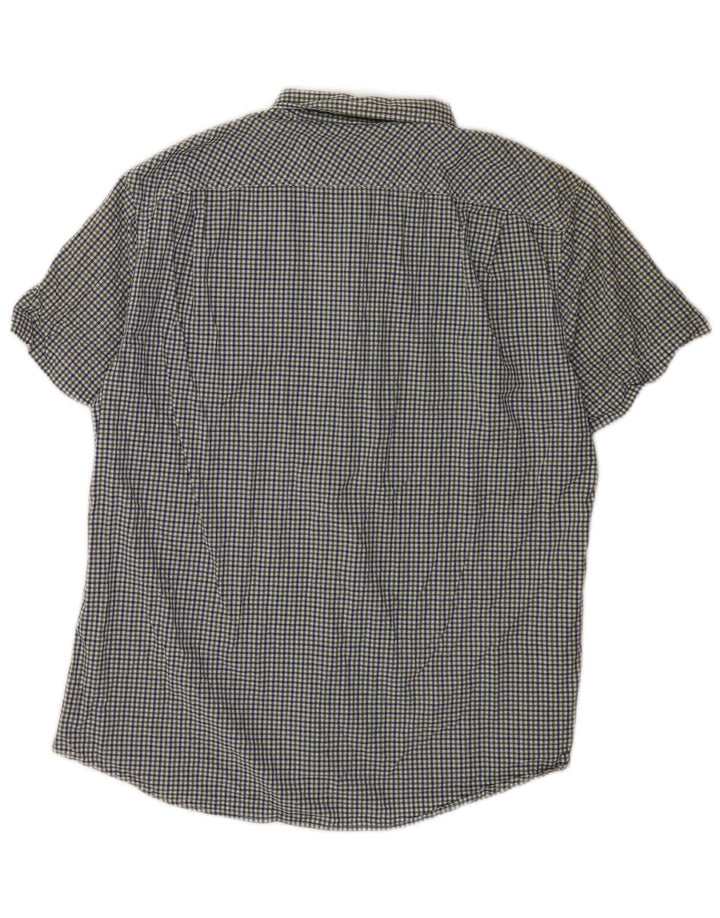 Camisa masculina de manga curta Benetton média multicolorida guingão