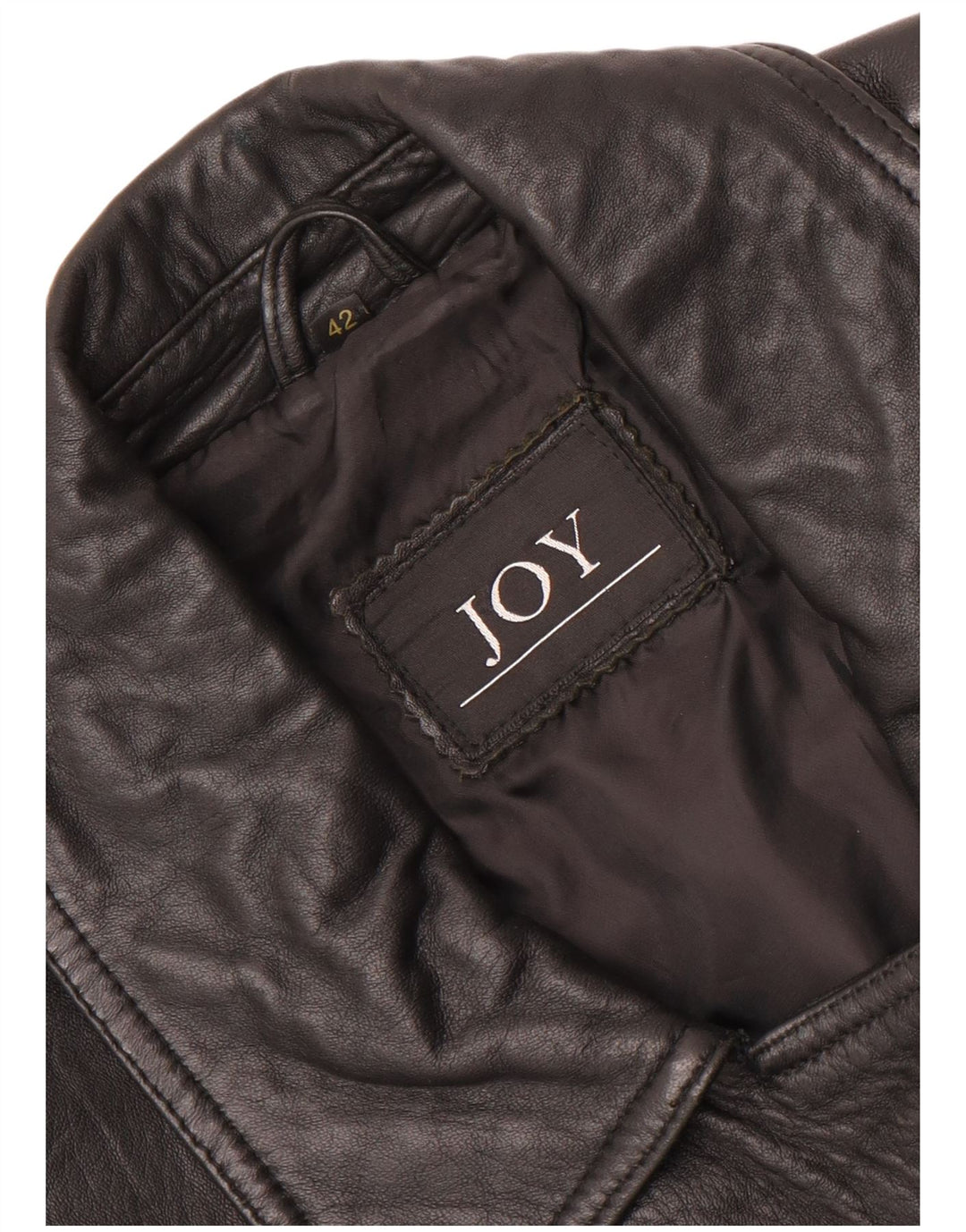 Jaqueta feminina de couro grande Joy IT 42 médio preto