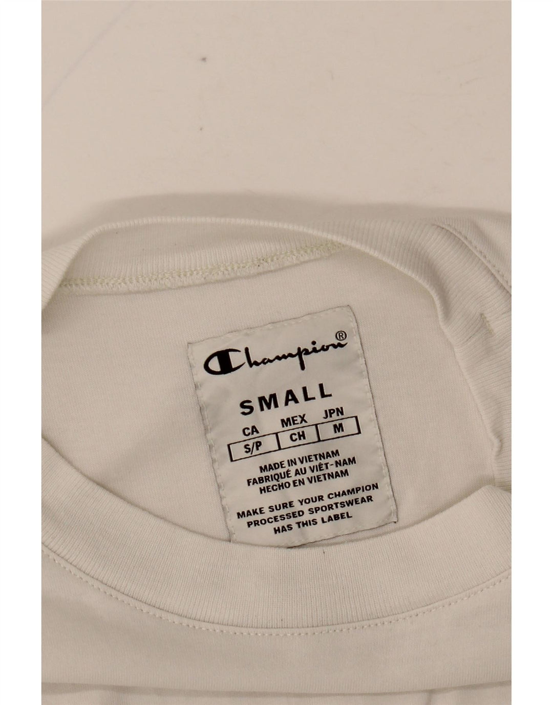 CAMPEÃO Camiseta Masculina Top Pequeno Branco