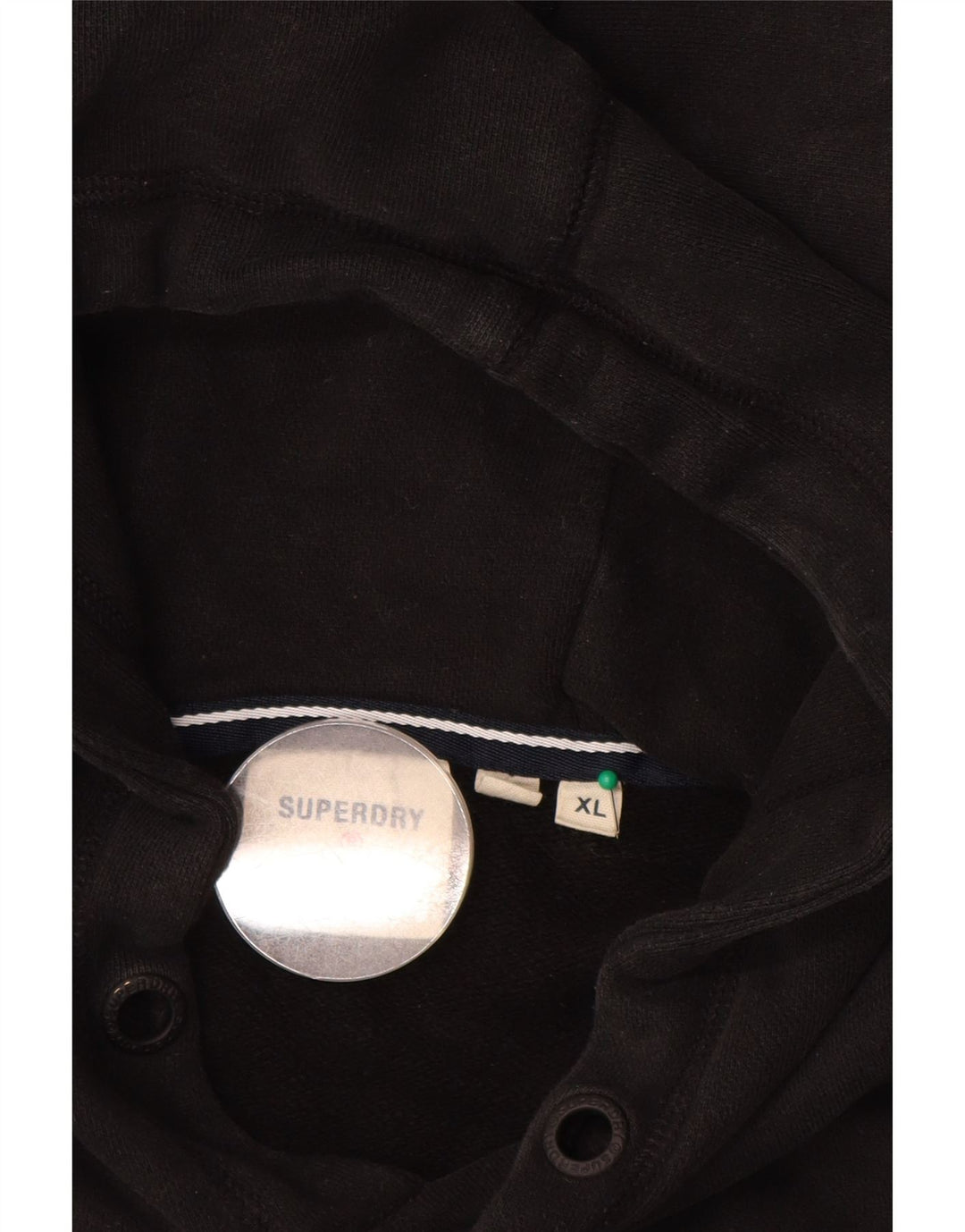 SUPERDRY moletom com capuz masculino XL algodão preto