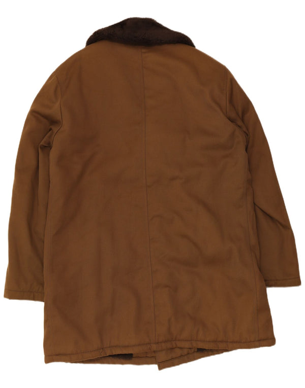 Casaco masculino vintage com peito duplo EU 54 2XL poliéster marrom