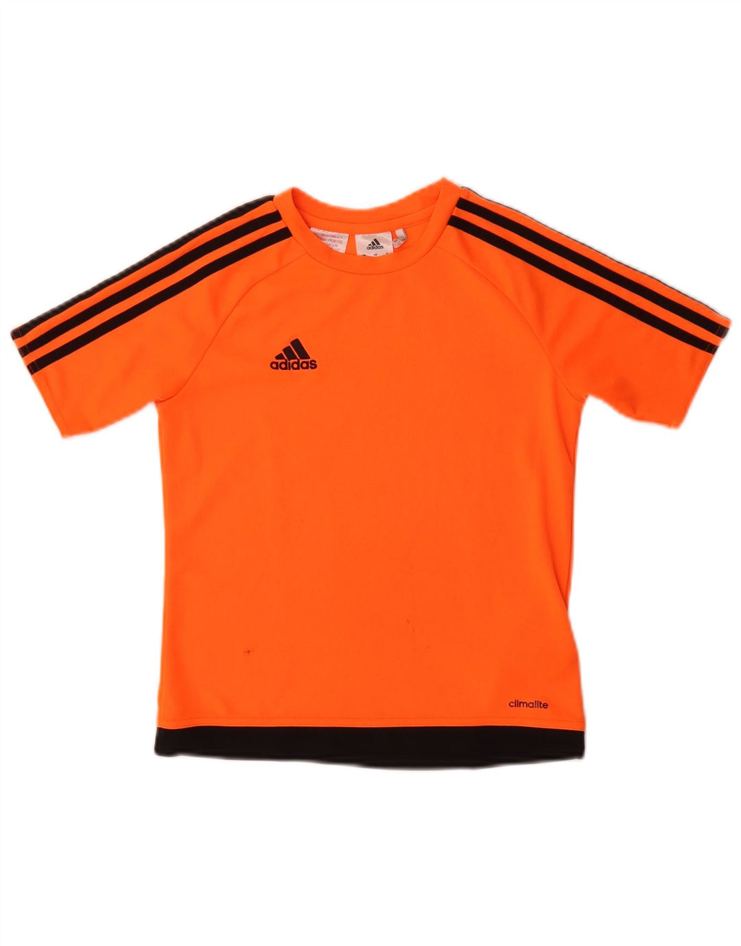 Camiseta Adidas Menino Climalite Top 9-10 Anos Laranja Colorblock Poliéster