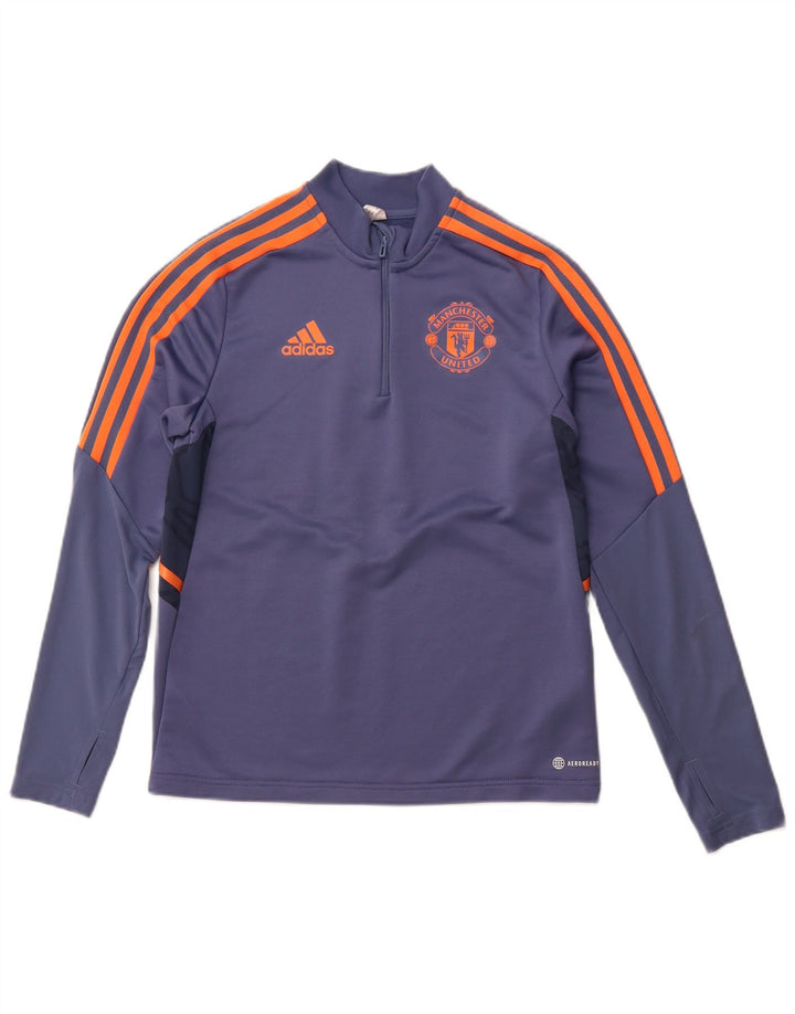 ADIDAS Boys Manchester United Pullover Treino Top 13-14 Anos Azul