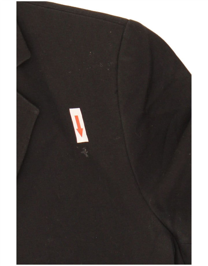 Jaqueta blazer feminina Zara com 1 botão Reino Unido 12 médio preto