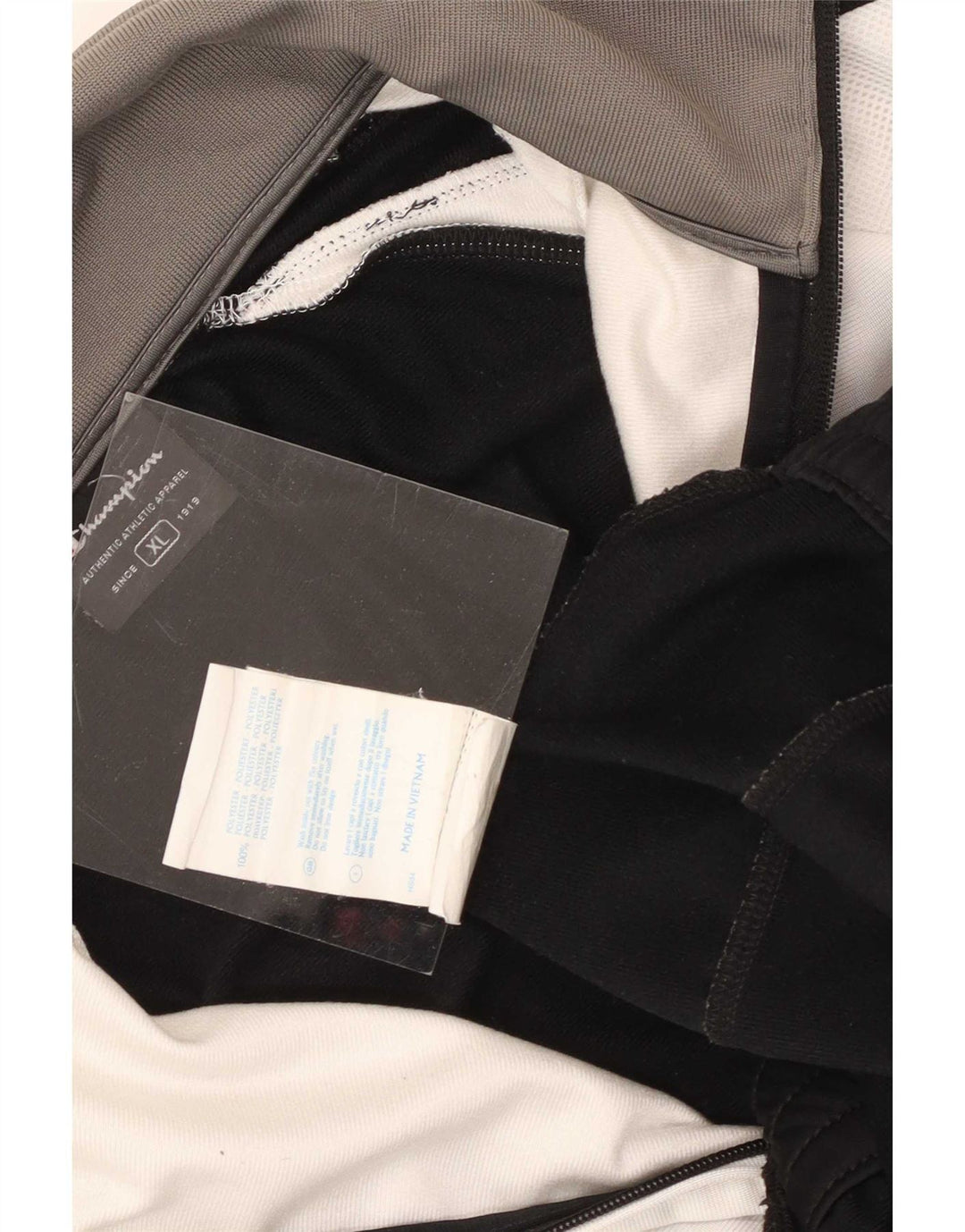 Champion Mens Tracksuit Top Jacket XL Preto Colourblock Poliéster