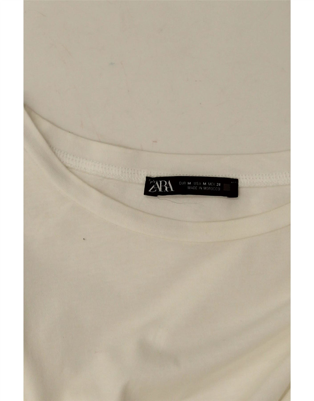 Blusa feminina ZARA UK 14 bloco colorido branco médio