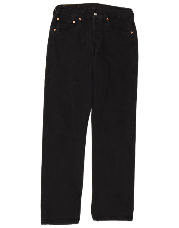 Jeans Levi's 501 Straight Masculino W31 L32 Algodão Preto