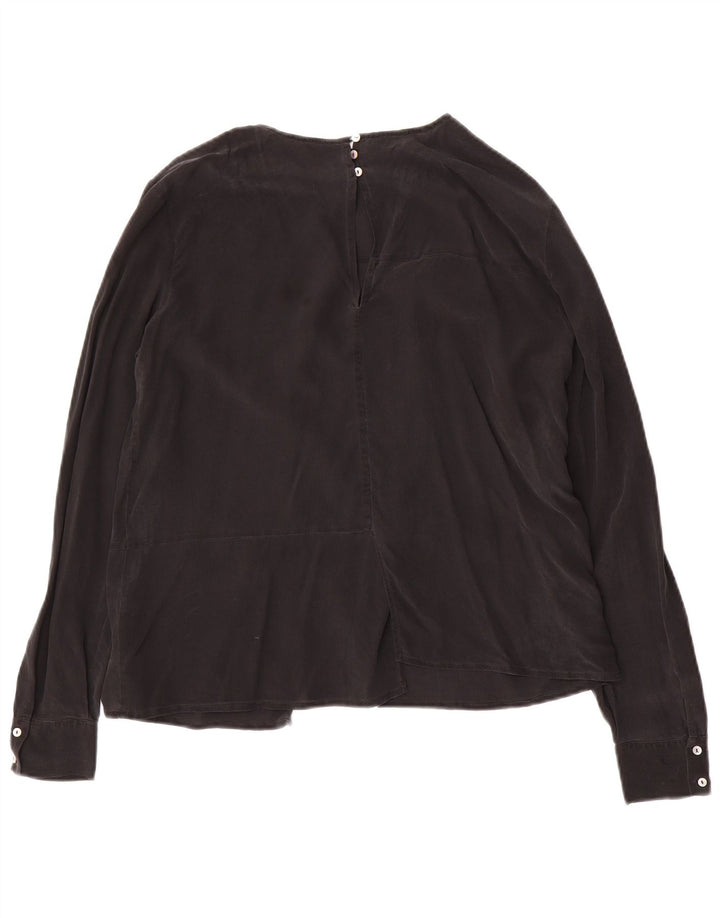 Blusa feminina de manga comprida BARBA Top IT 44 seda cinza médio
