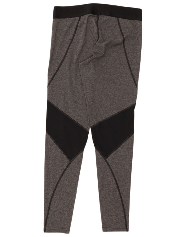 Adidas Womens Climacool Graphic Leggings UK 16/18 Grande Cinza Colorblock