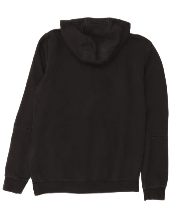 Adidas masculino zip moletom com capuz médio algodão preto