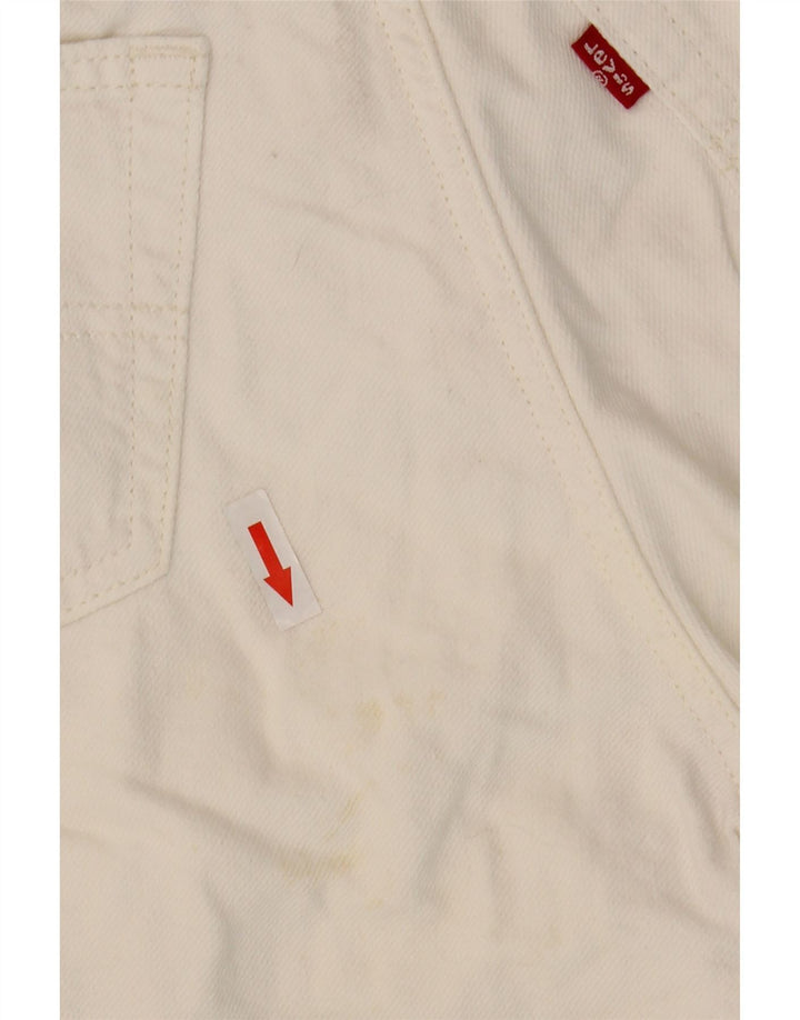 Shorts jeans feminino Levi's W27 pequeno branco