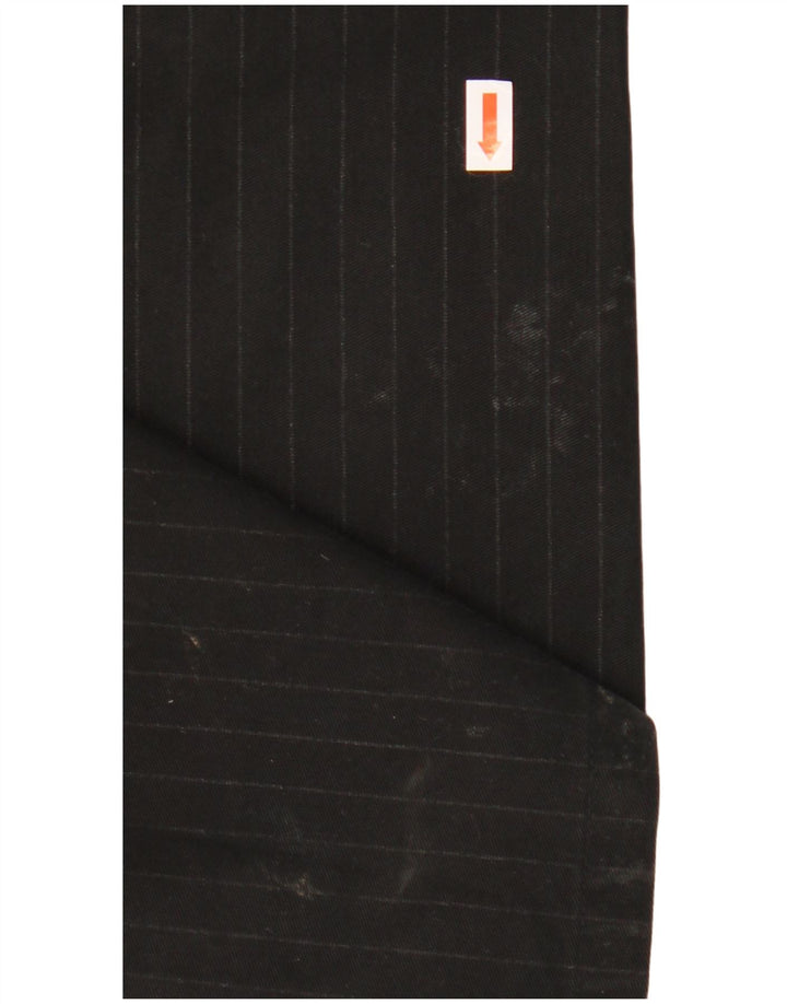 Calça feminina TOMMY HILFIGER W32 L32 preta listrada de algodão