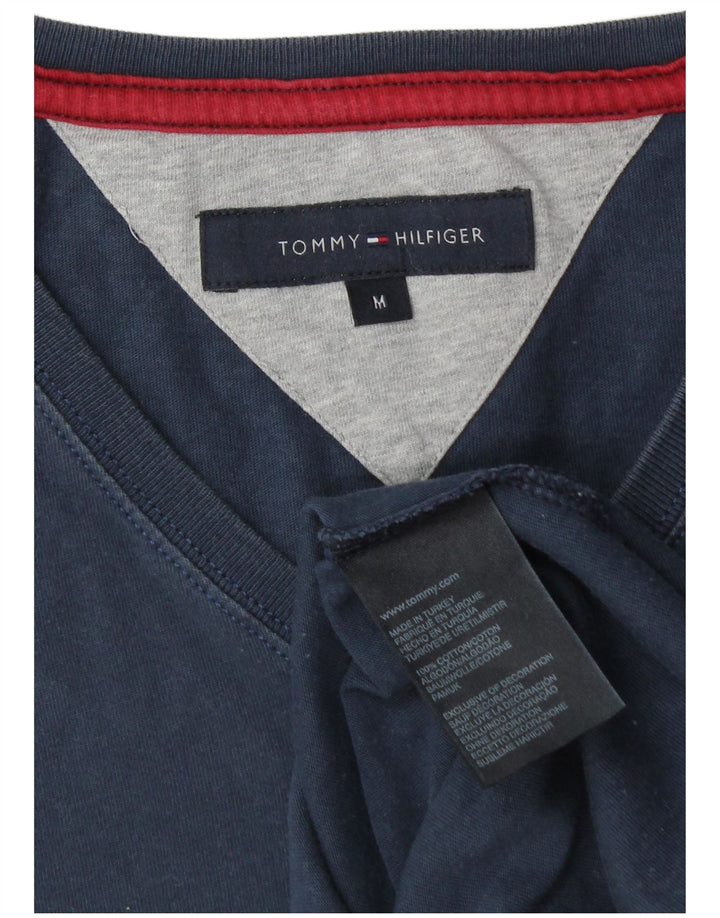 Top masculino TOMMY HILFIGER manga comprida médio algodão azul marinho