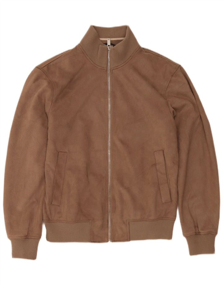 Jaqueta bomber masculina Zara Reino Unido 38 marrom médio