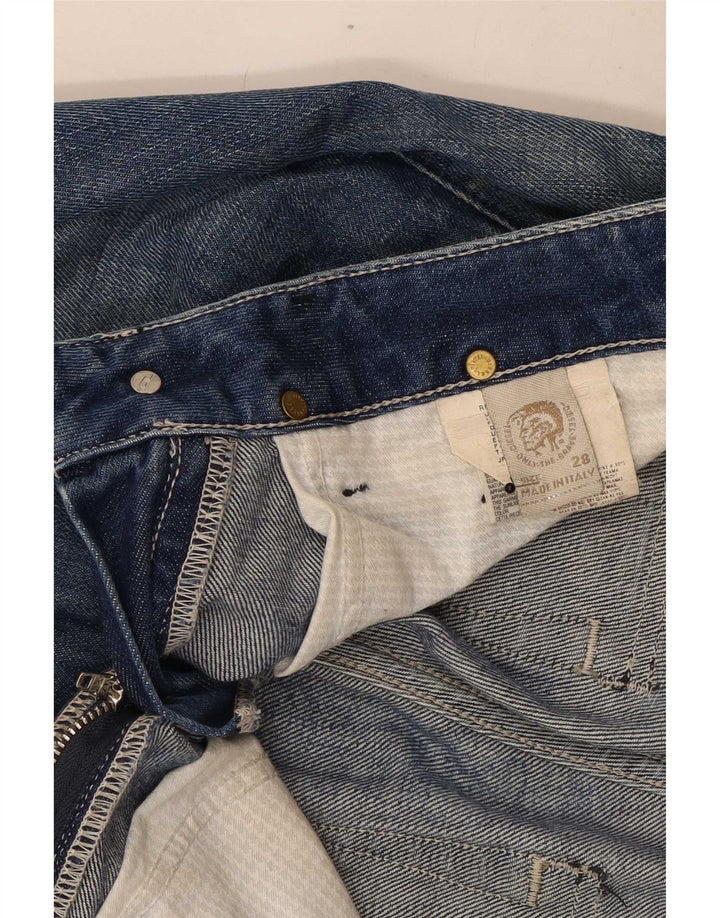 Jeans feminino diesel desgastado slim W28 L32 algodão azul
