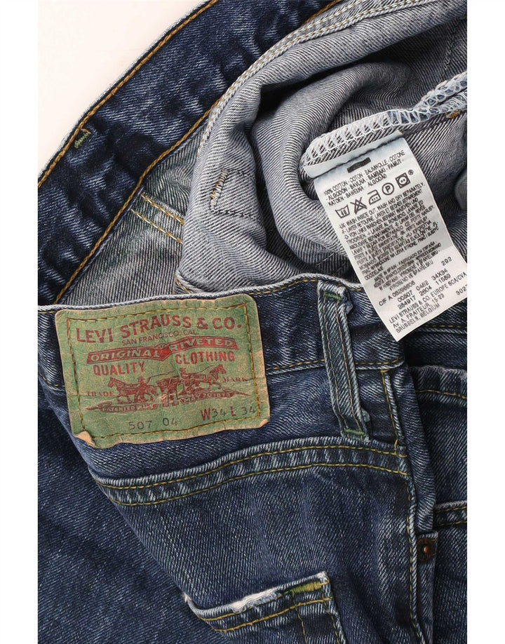 Jeans Levi's 507 Bootcut W34 L34 Azul Algodão