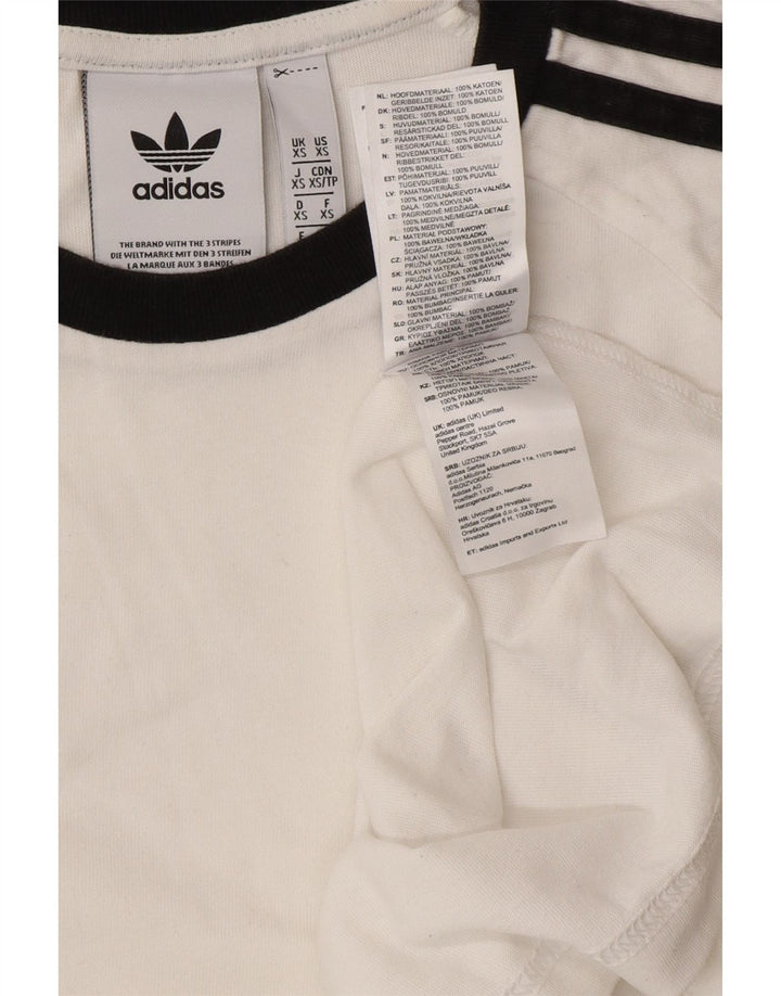 ADIDAS Mens Camiseta Top XS Algodão Branco