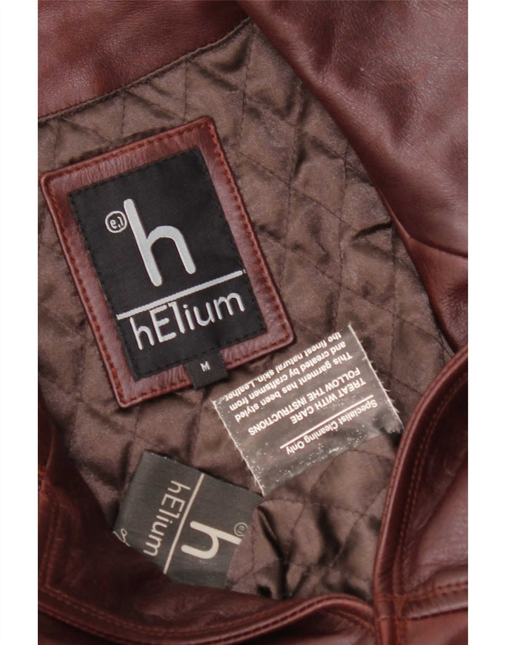 Jaqueta de couro masculina Helium UK 38 marrom médio