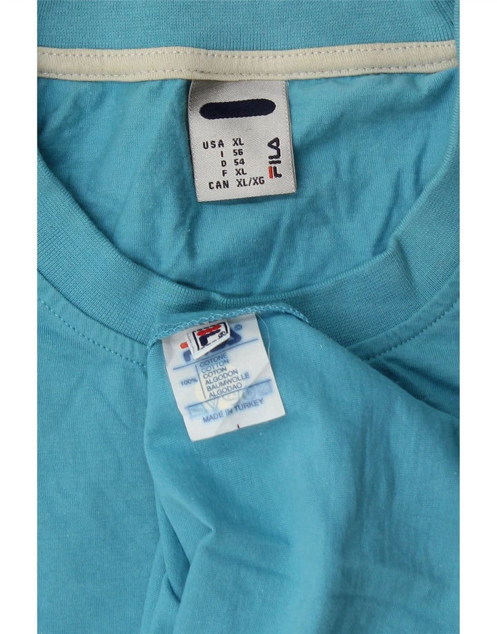 Camiseta masculina FILA Top XL algodão azul