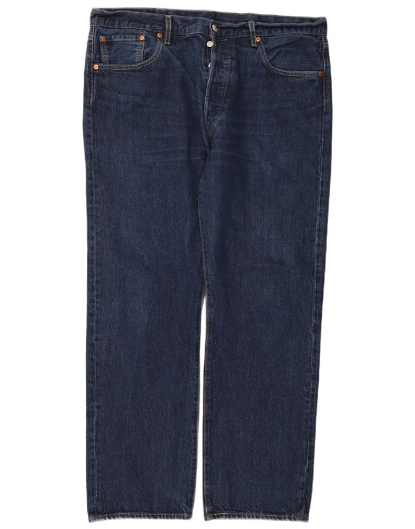 Levi's Masculino 501 Straight Jeans W38 L30 Azul Marinho Algodão