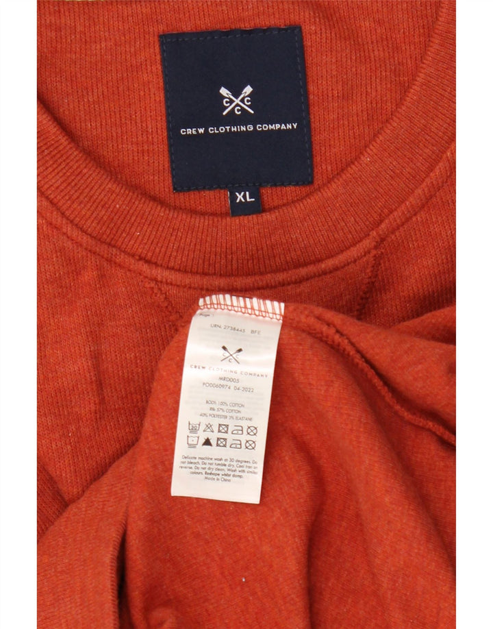 Crew Clothing Mens Moletom Jumper XL Algodão Laranja