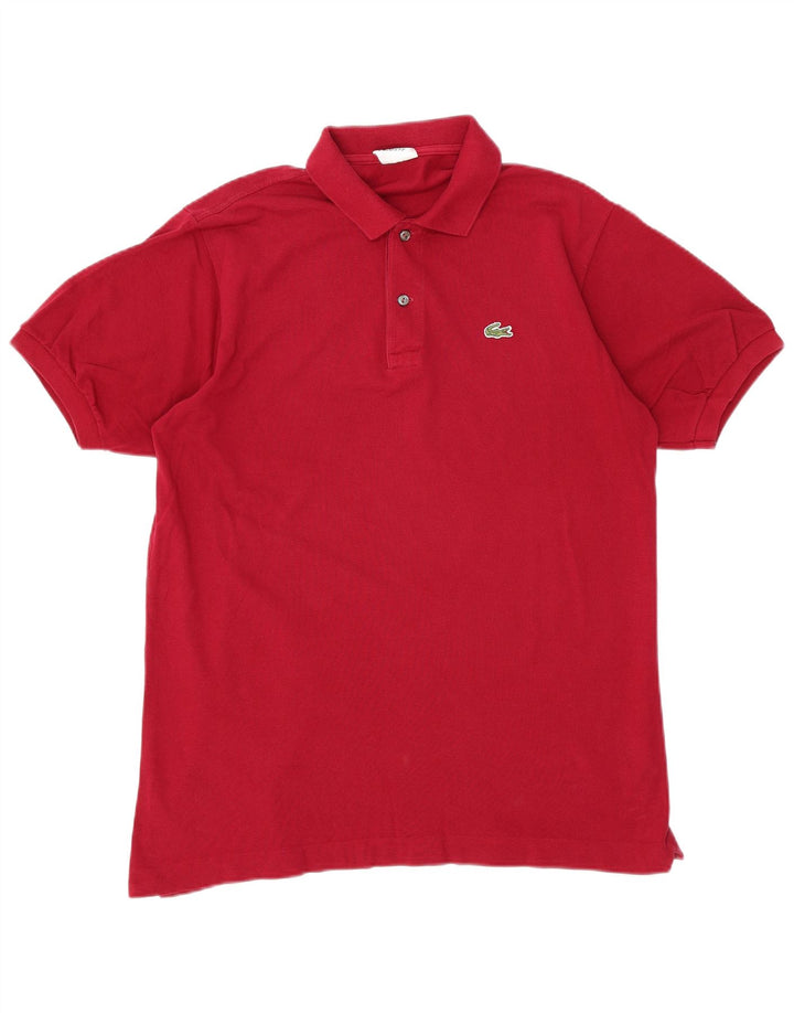 Camisa polo masculina Lacoste tamanho 5 grande algodão Borgonha